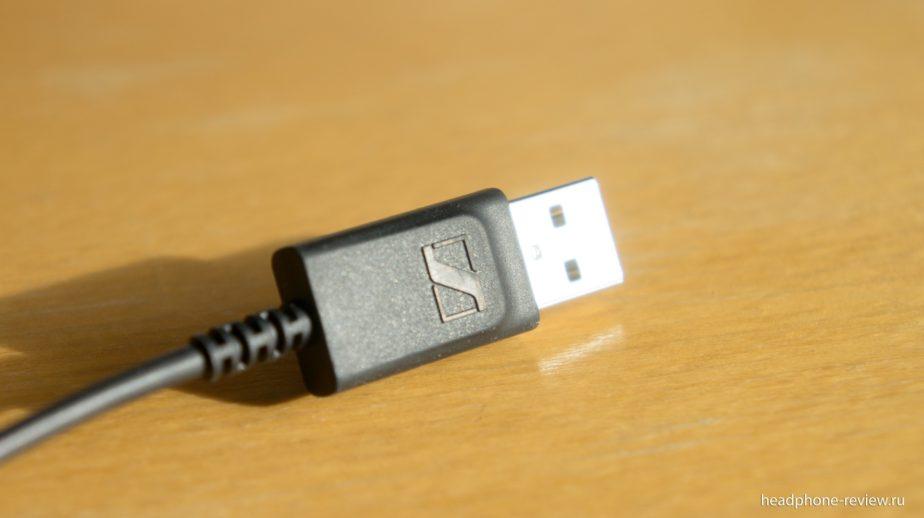 USB порт подключения игровой гарнитуры Sennheiser GSP 350 к компьютеру